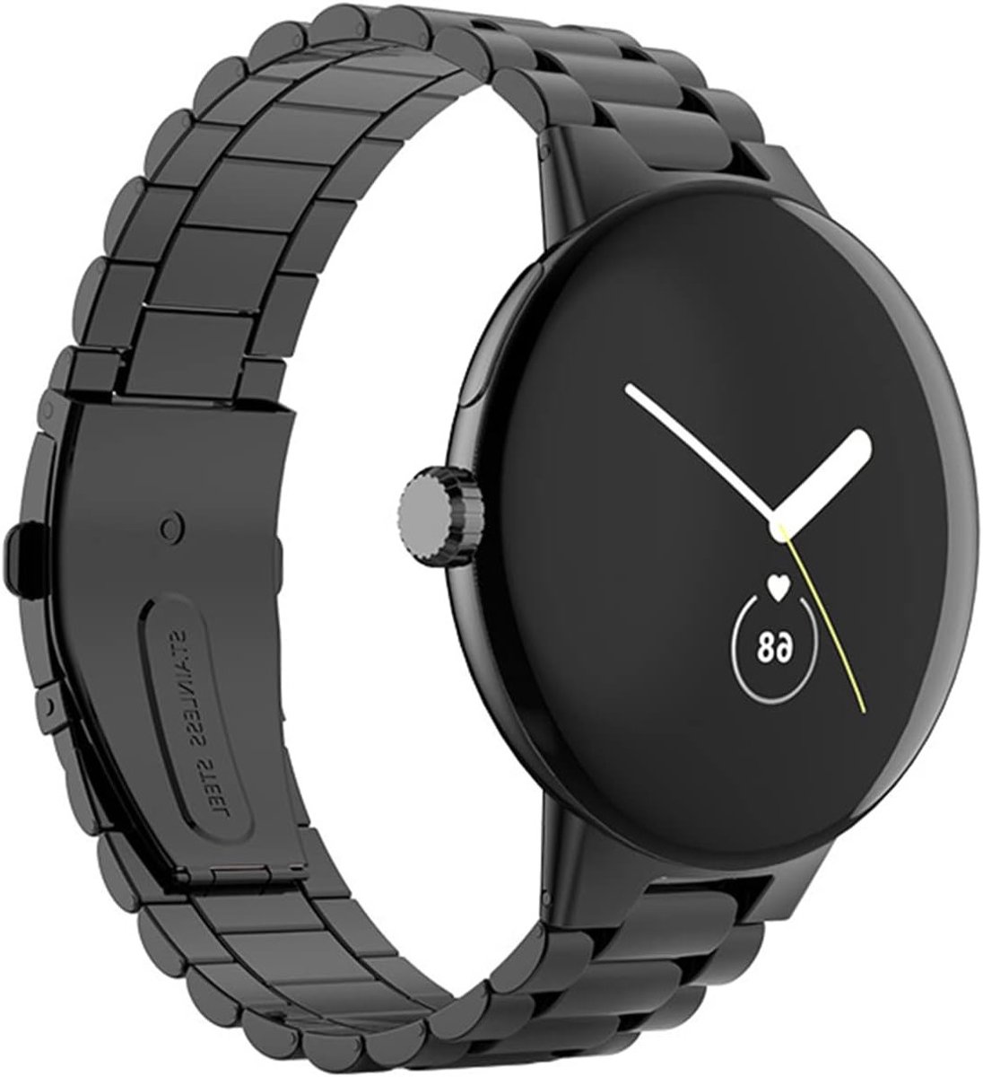 Ultra-dunne RVS Horlogeband, Verstelbare Vervangband met Sluiting, Geschikt voor Google Pixel Watch 2