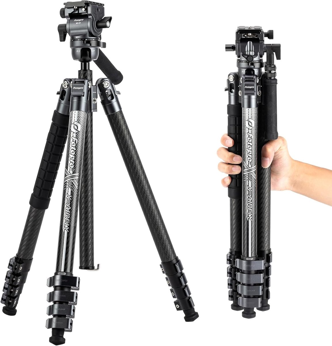 Fotopro X-Airfly Video Carbon - Grijs