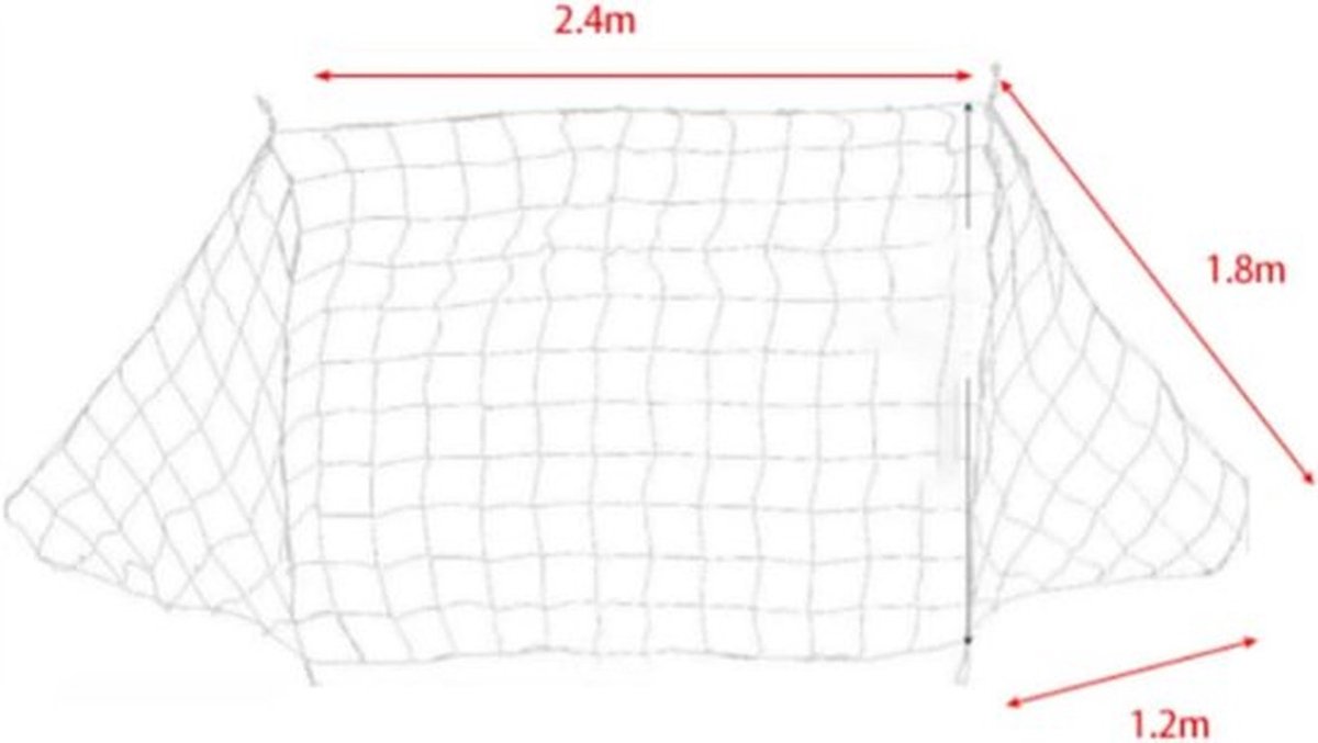 Vervangende doelnetten - Voetbal - Weerbestendig - Geschikt voor Sport - Zwart - Training - Product - Doelnet Voetbalgoal