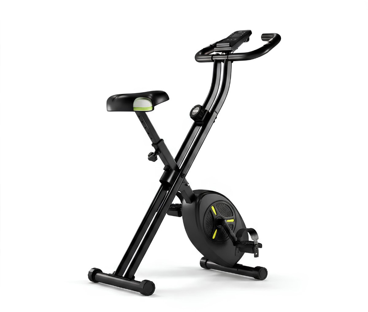 KAD® Ergonomische Hometrainer voor Thuis - Fitnessfiets met Digitaal Display - In Hoogte Verstelbaar Zadel - Vetverbranding - Zwart - 86cm x 45cm x 108cm