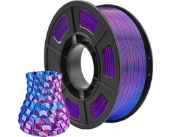 Filament PLA Soie bicolore Rose/Bleu – 1,75 mm – Haute brillance – Parfait pour les dragons et les impressions d'exposition