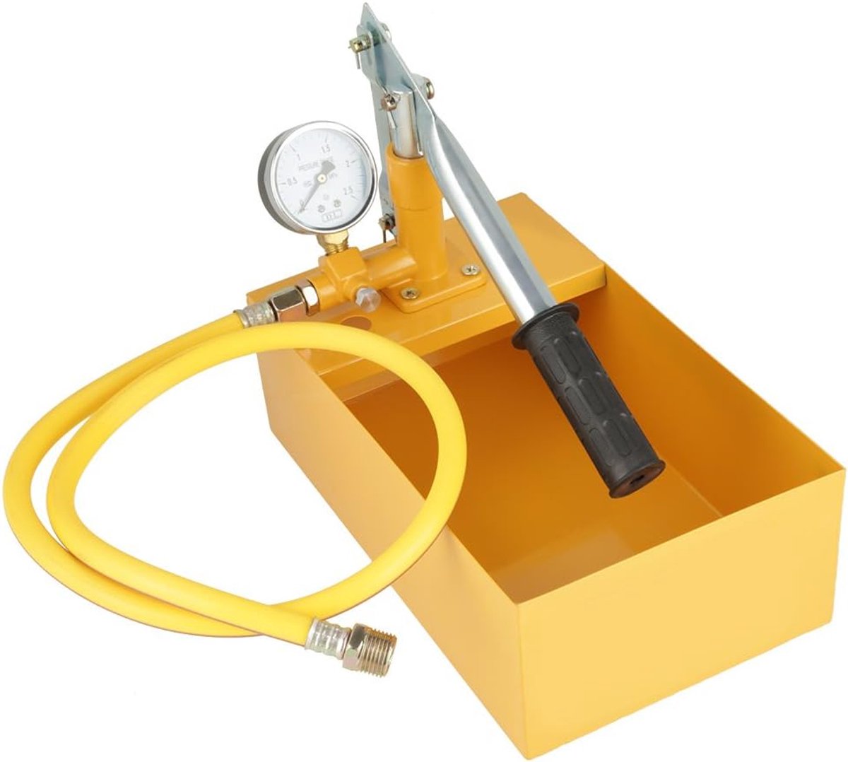 Druktestpomp - Waterdruk tester - Pijpleiding testen - Inclusief manometer - 25KG capaciteit - Geel
