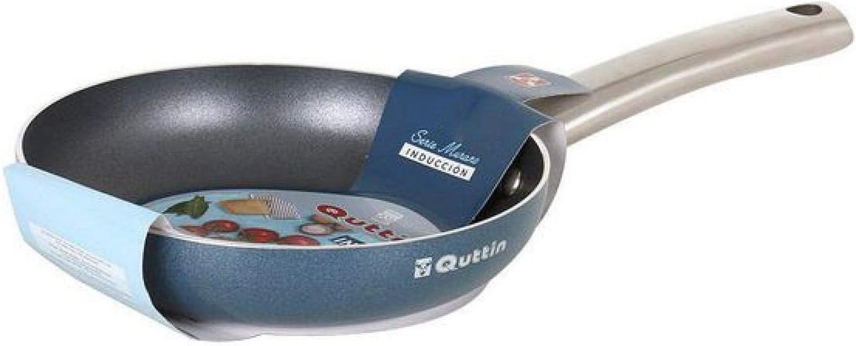 Koekenpan met anti-aanbaklaag Veelzijdig koken Geschikt voor alle warmtebronnen 22 cm diameter Blauw