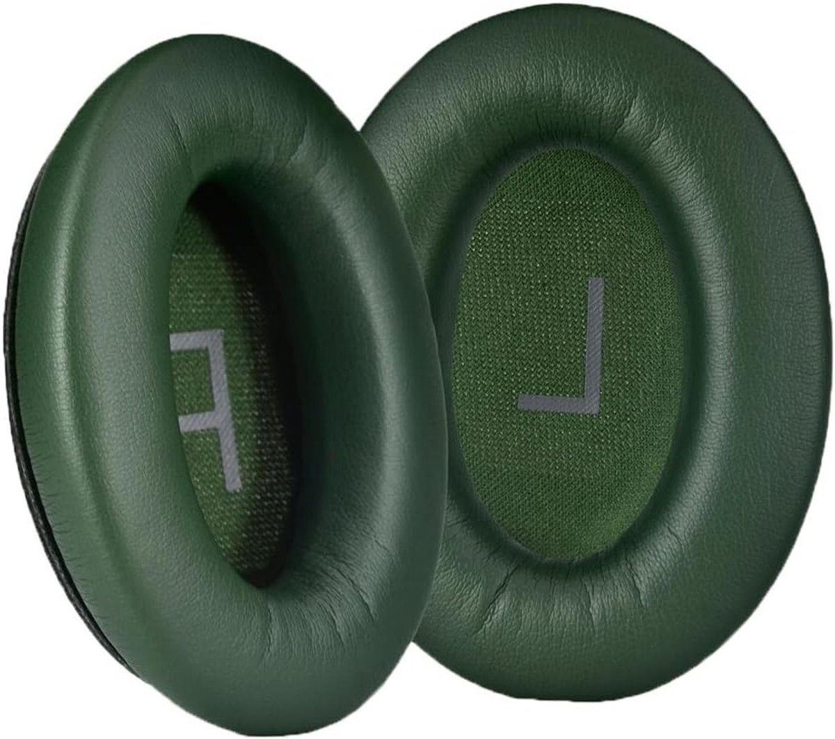 Vervangende oorkussens voor QC45 en QC35 hoofdtelefoons met zacht leer en traagschuim - Ideale reparatieset voor comfortabele koptelefoonaccessoires, groen
