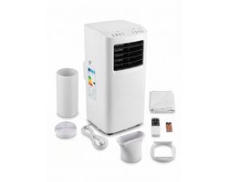TRONIC® Mobiele airco 9000 BTU - Mobiele airconditioner - Lokale Airco - 3 in 1: koelen, ontvochtigen of ventileren - Temperatuur: 16 tot 31 °C - Geschikt voor ruimtes tot 60 m³ - Bedieningspaneel met soft touch
