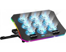 DnA® Laptop Cooler - Laptop Koeler - Laptop Cooling Pad - Zwart - 42cm x 30cm x 4cm