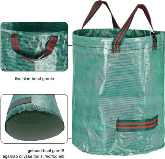 120L Heavy Duty Tuin Afvalzakken (H76cm, D45cm) en Tuinieren Handschoenen - Herbruikbare Vuilniszakken voor Tuin & Gras van Merkloos	 — afbeelding 4