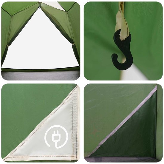vidaXL - Tunneltent - Groen - 2-persoons - 185T - Polyester - met - PU - Coating van Vidaxl — afbeelding 5