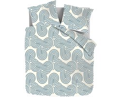 Dekbed-Discounter - Fresh and Co Dekbedovertrek 240 x 200/220 cm - Dubbele instopstrook - Wasbaar op 40 graden - Inclusief 2 kussenslopen - Curvy Lines