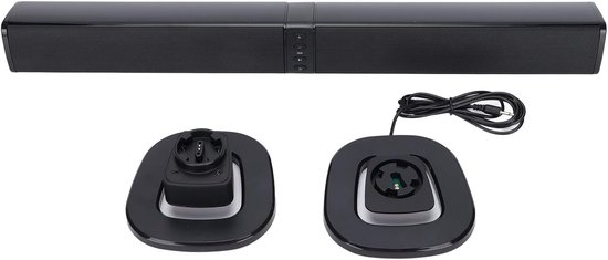 Draagbare Geluidset - Afneembare Speakers - Home Cinema - Dubbele Subwoofers - 40 cm Lengte - Zwart — afbeelding 5