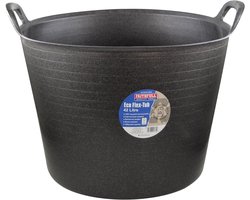 Flexibele Kuip - Multifunctionele Bak - Tuinwerk Opslag - Versterkte Handgrepen 150kg - 42 Liter Inhoud - Zwart