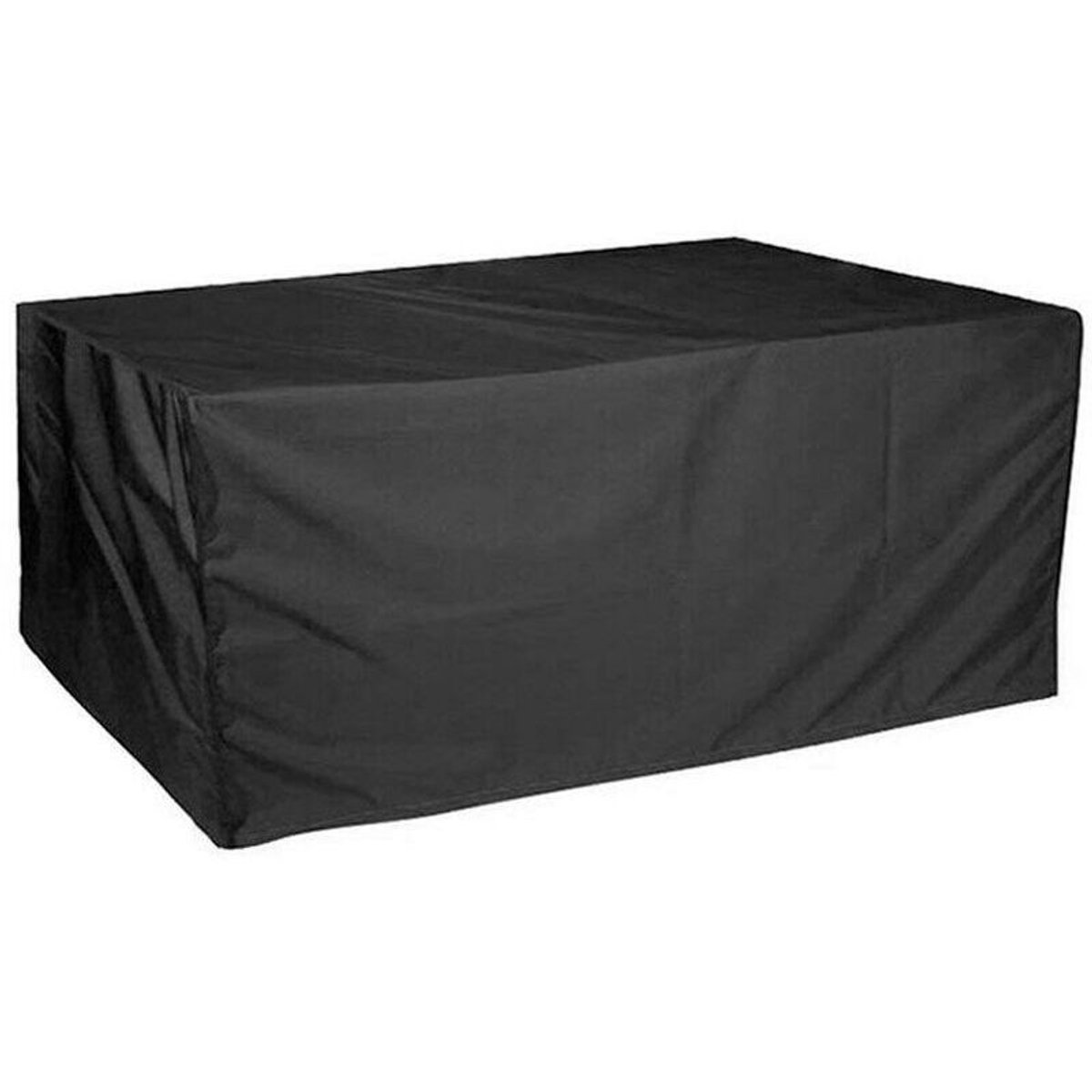 Tuinmeubelhoes 120x120x74cm Waterdicht, winddicht en stofwerend, gemaakt van zwart Oxford-doek geschikt voor sluitgesp. Beschermt ook tafel en stoelen.