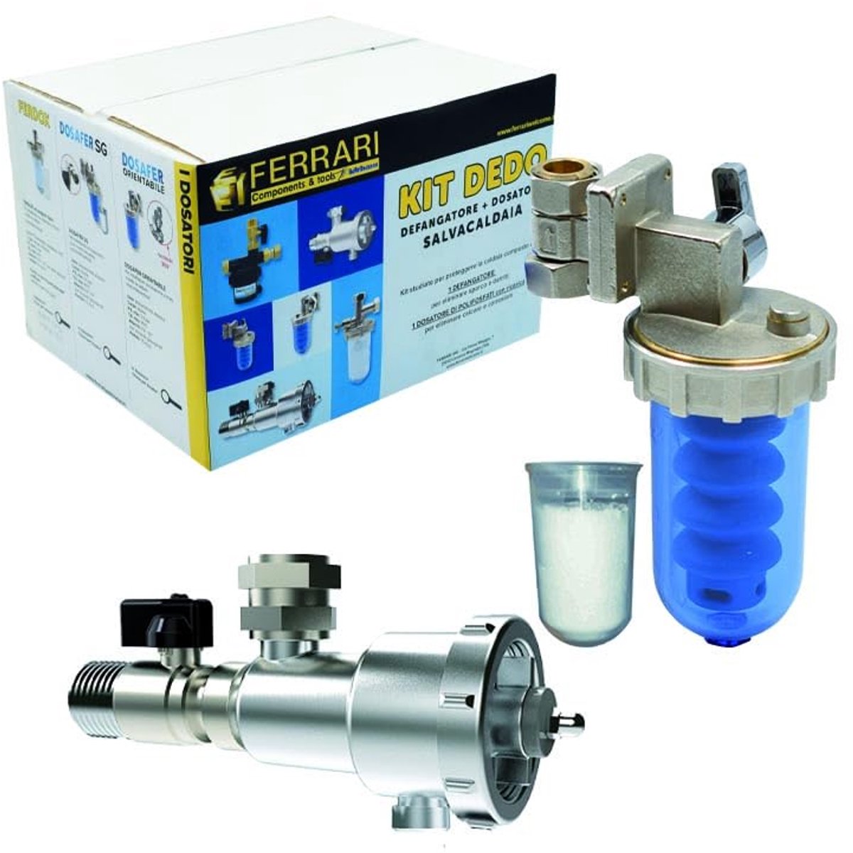 Ketelset met Doseerhouder - Waterbehandeling - Ketel Bescherming - Magnetische Ontslammer - 80g Cartridge