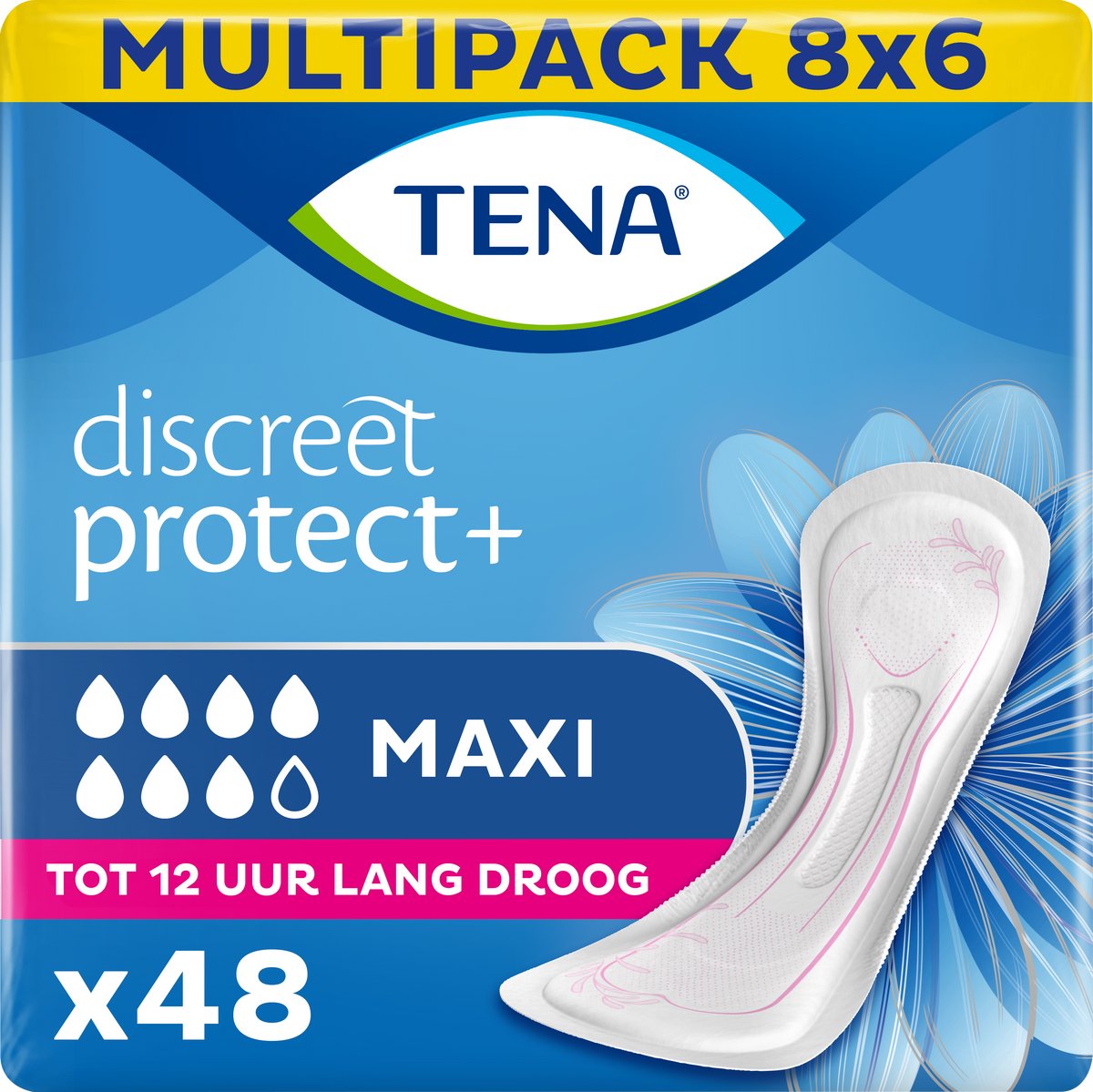 Bol.com TENA Discreet Protect+ Maxi – Verbanden voor zwaar urineverlies – 48 stuks aanbieding
