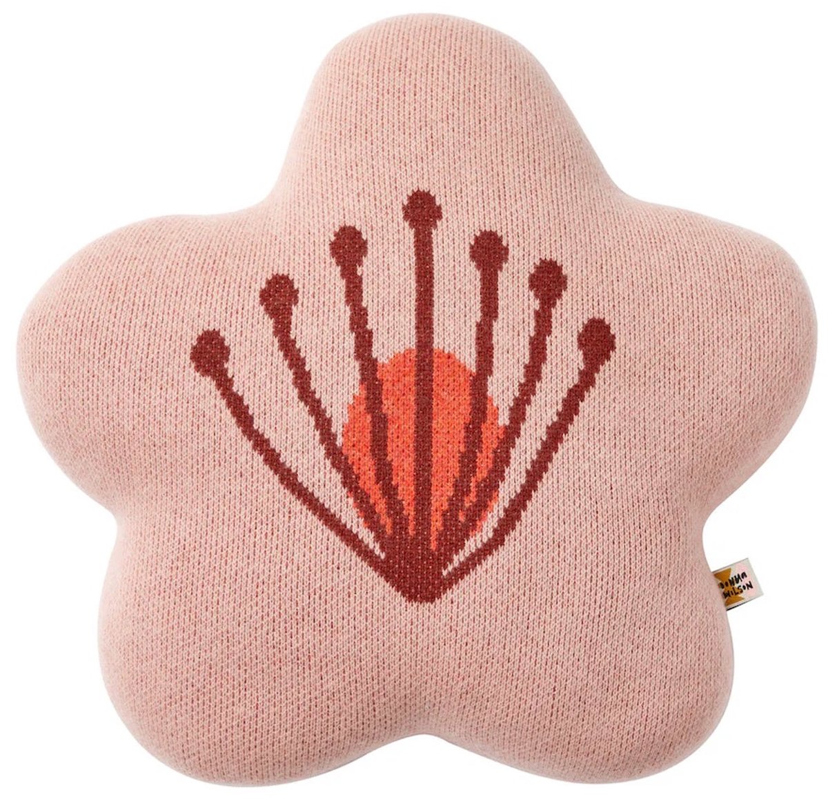 Donna Wilson Pink Bloom Shaped sierkussen - gebreid