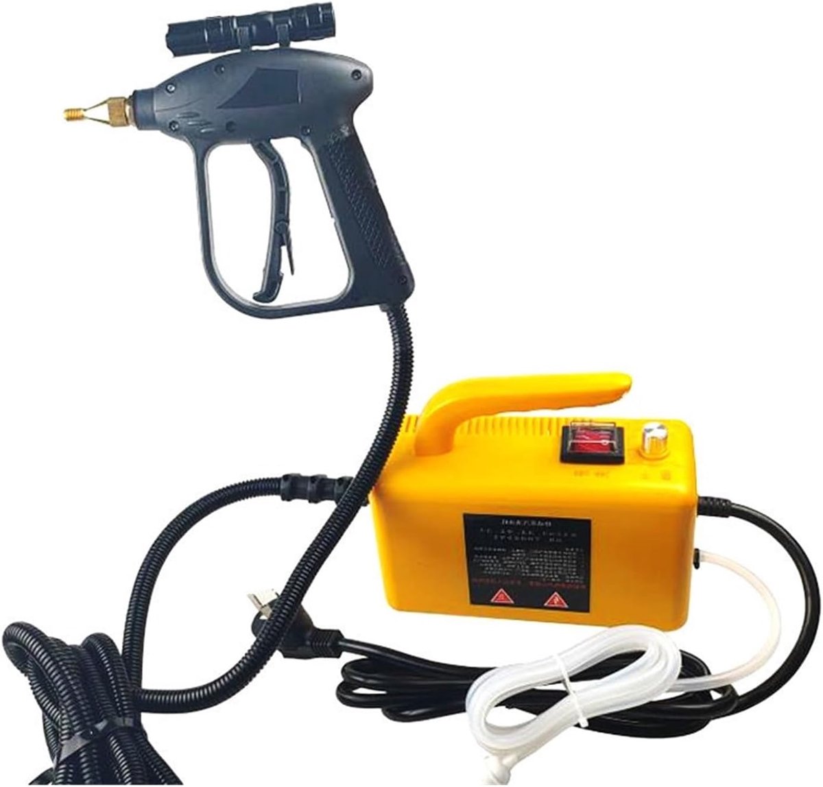 Stoomreiniger - Huishoudelijke machine - Grondige reiniging - Veiligheidsklep - 2600W Vermogen - Carton Yellow