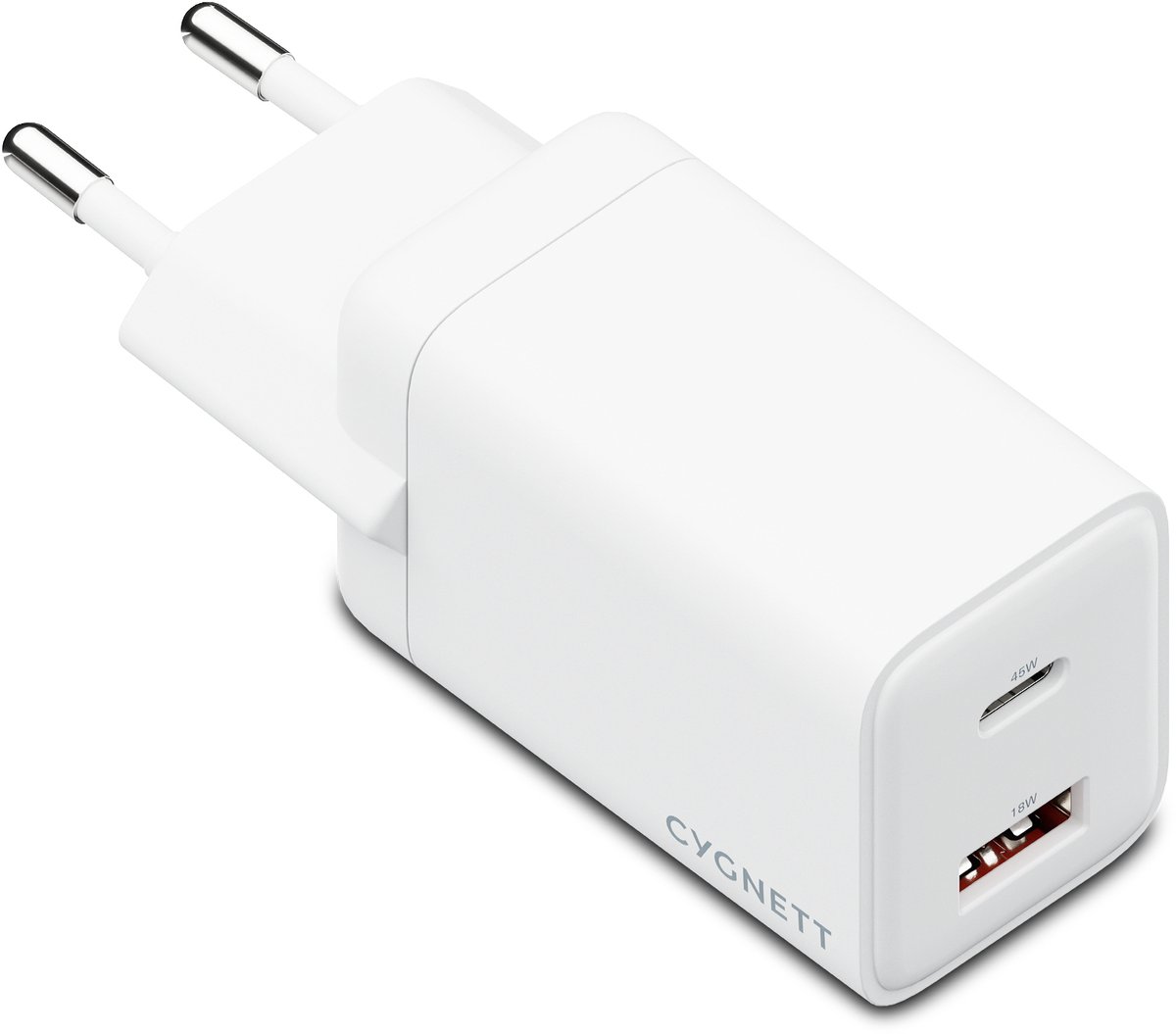 Cygnett Powerplus 45W Dual Port Wall Charger - Wit