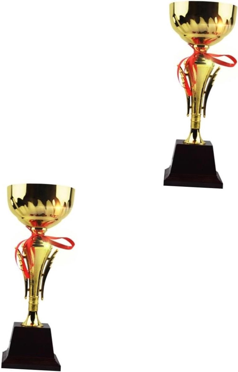 Trofee Beker - Winnaar Prijs - Sport Ceremonie - Gouden Metalen Cup - 31 Cm - Goud