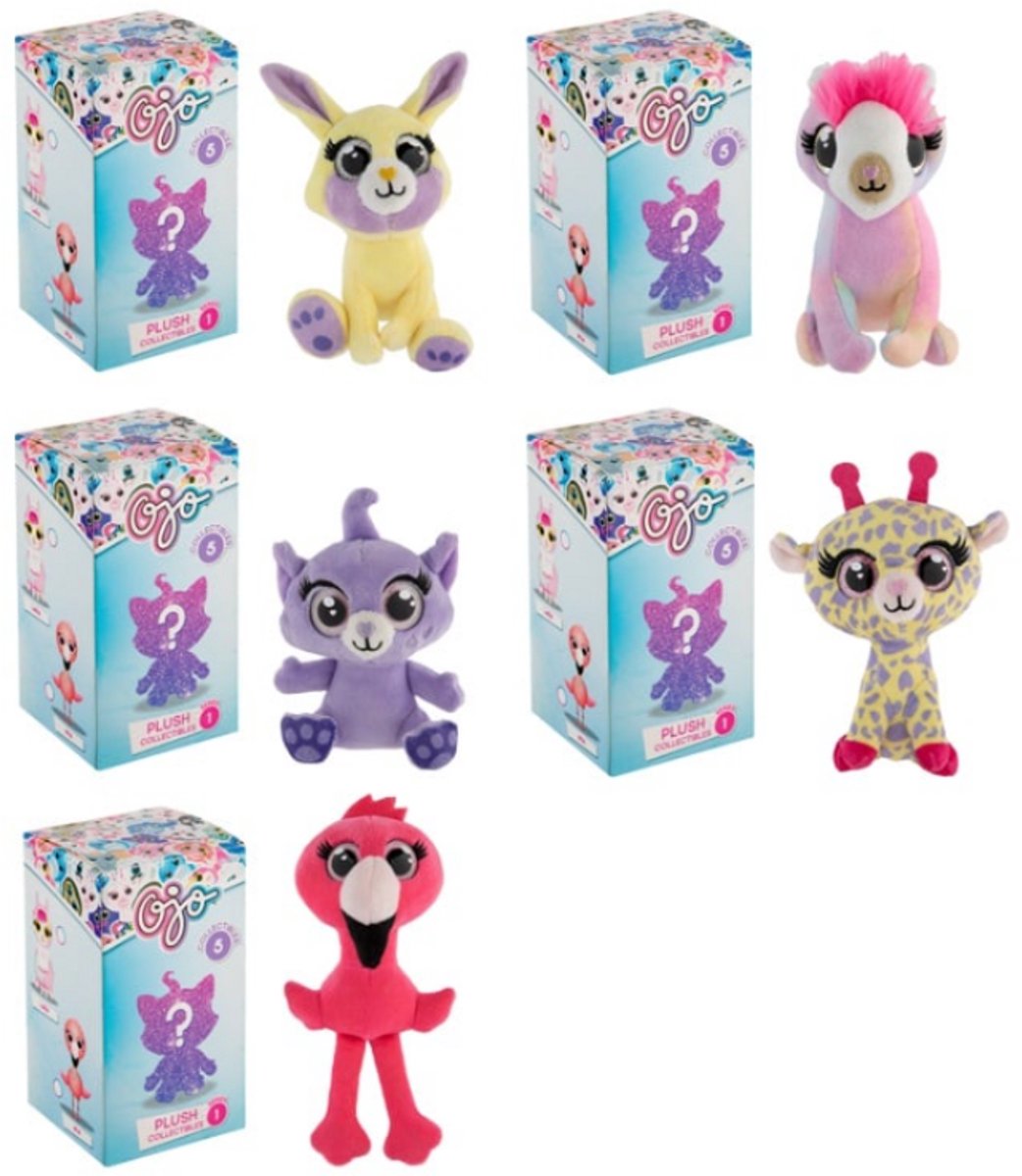 Ojo set van 5 Knuffelspeeltje 10 cm