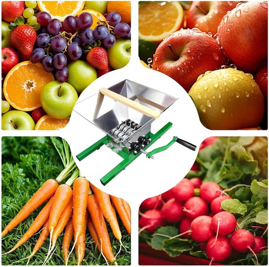 Fruitmolen - Sapcentrifuge - Sap Maken - Handmatige Bediening - 7 Liter Trechter - Groen — afbeelding 5