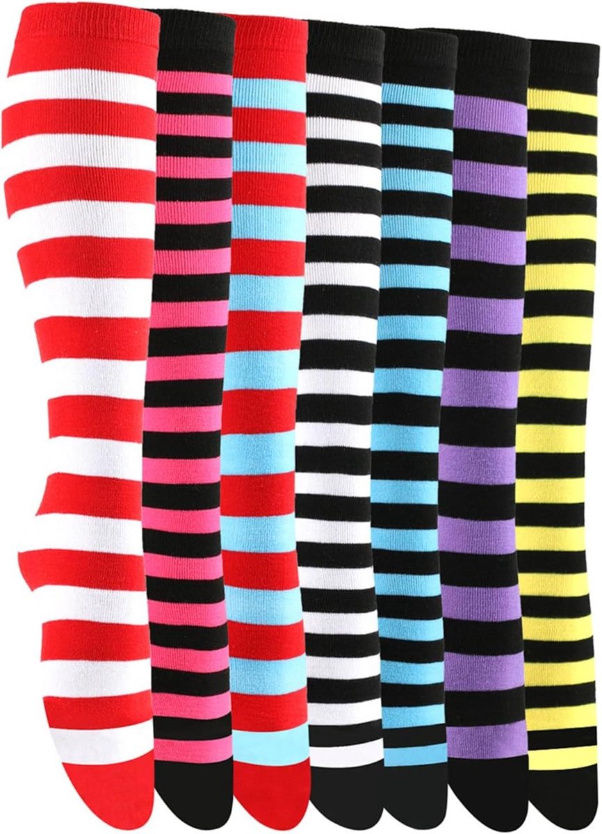 Hoge Sokken Dames - Kniekousen - Dagelijks Gebruik - Comfortabele Pasvorm - One Size - Zwart