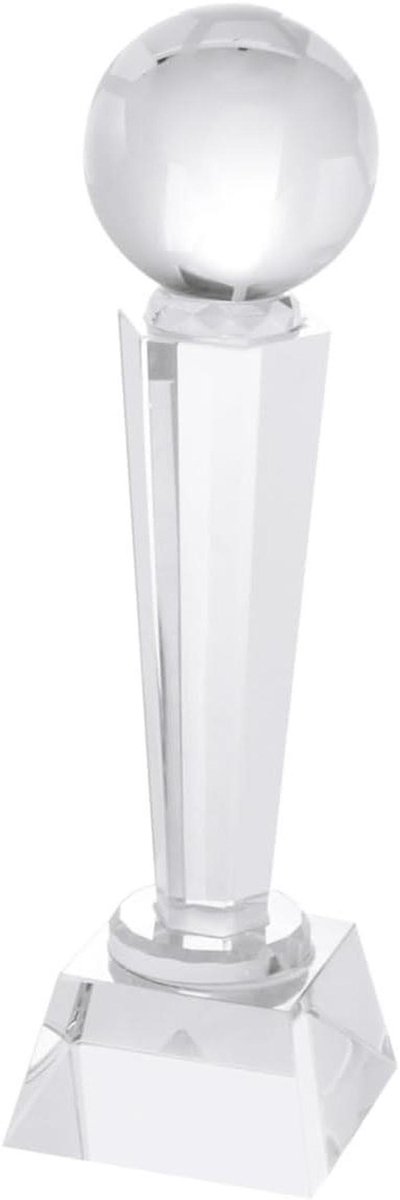 Kristallen Trofee - Prijzenbeker - Wedstrijden Bekronen - Bergkristal Kwarts - 24 cm Hoog - Transparant