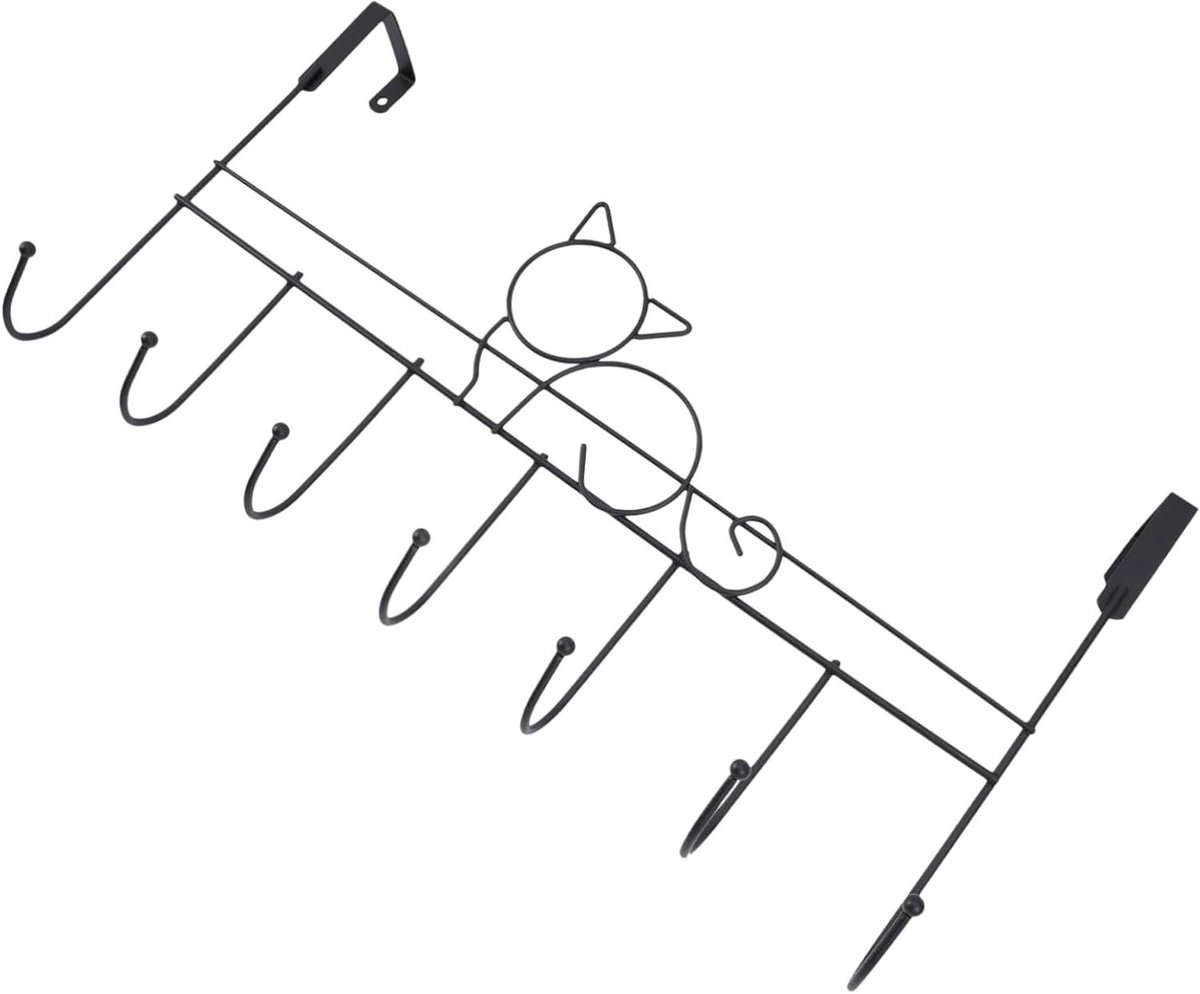 Opbergrek Deur - Wandkapstok Haak - Ruimte Besparen - Kattenontwerp Zonder Boren - 417 cm