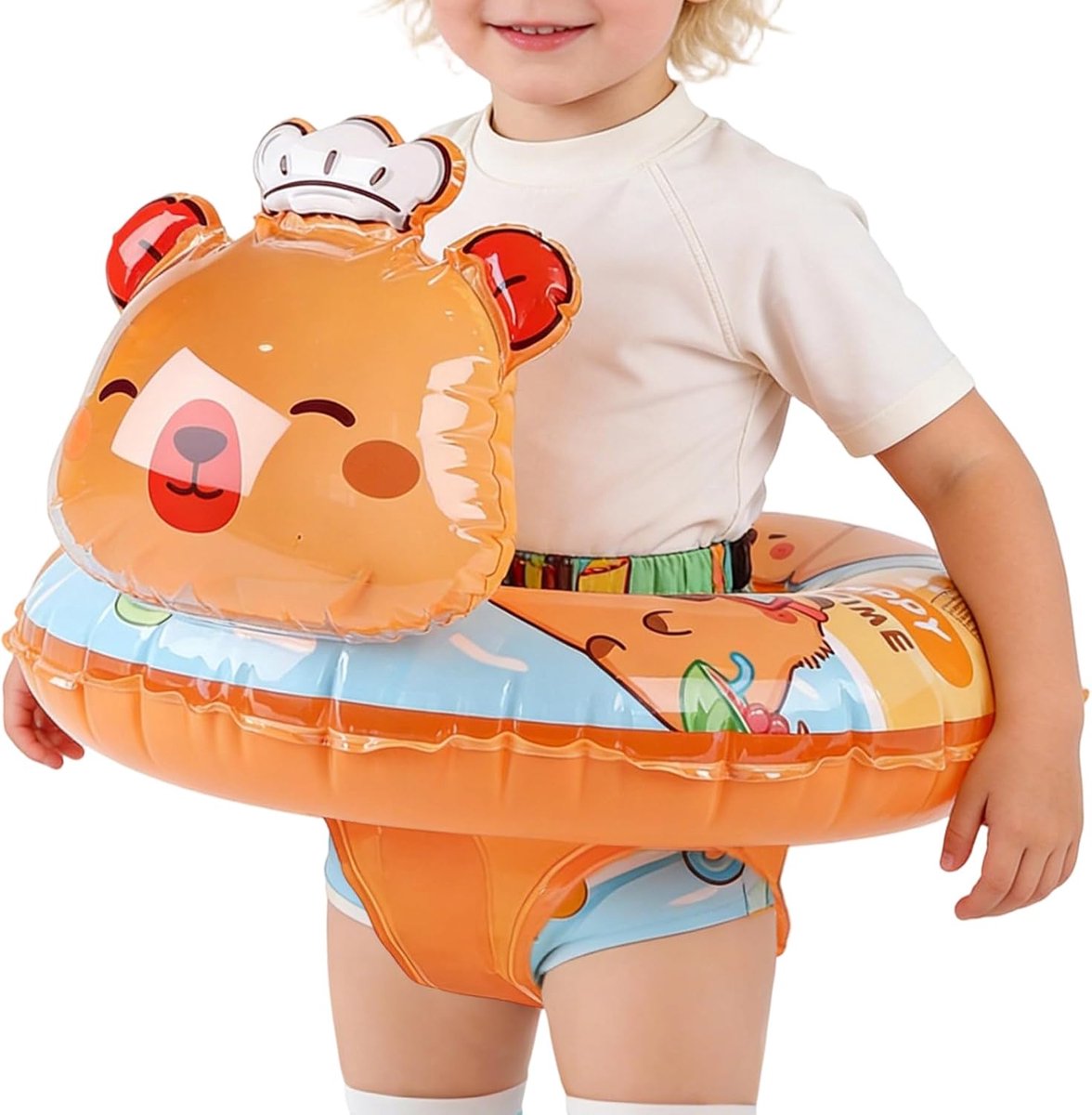 Opblaasbare zwemband - Zwemring baby Kinder zwemband - Waterpret - Twee luchtkamers - 54 cm - Capybara cartoon – foto 6