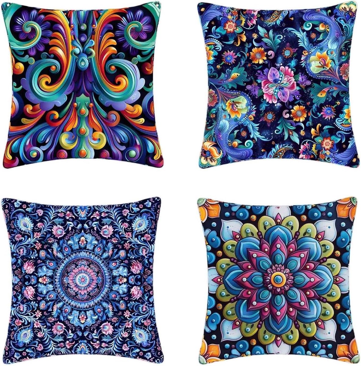 Kussenhoezen Set - Sierkussens Slopen - Buiten Decoratie - Waterdicht Linnen - 40x40 cm -