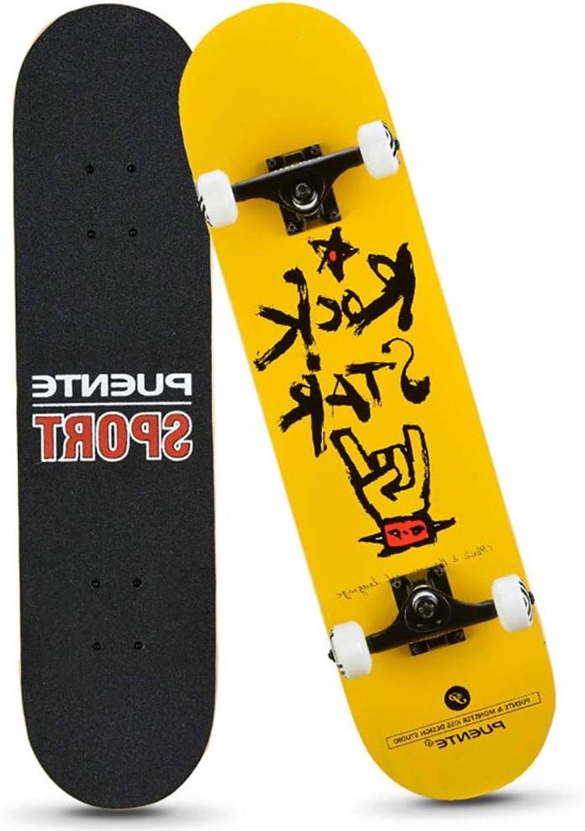 Compleet Skateboard Trickboard Cruiser Stunts en Freeride Dubbel Kick Deck 31 x 8 inch