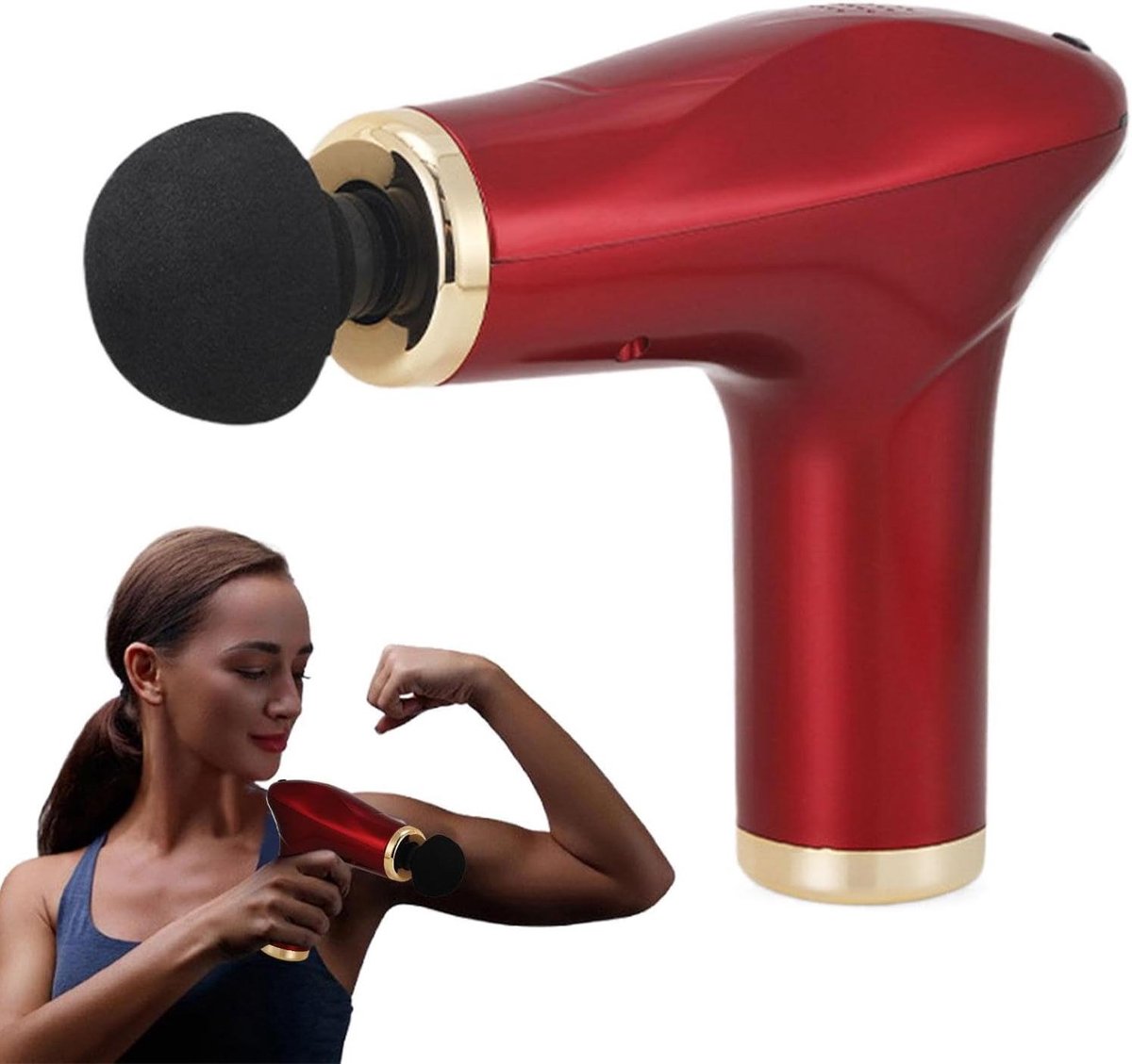 Spier Massager - Deep Tissue Tool - Spierherstel Bevorderen - Geluidsarm Ontwerp - 215 x 20 x 6 cm - Zwart