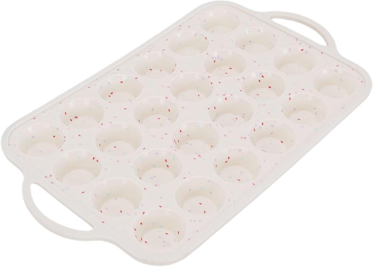 Muffinvorm - Cupcake bakvorm - Zelf bakken - Met metalen frame - 24 kopjes - Grijs
