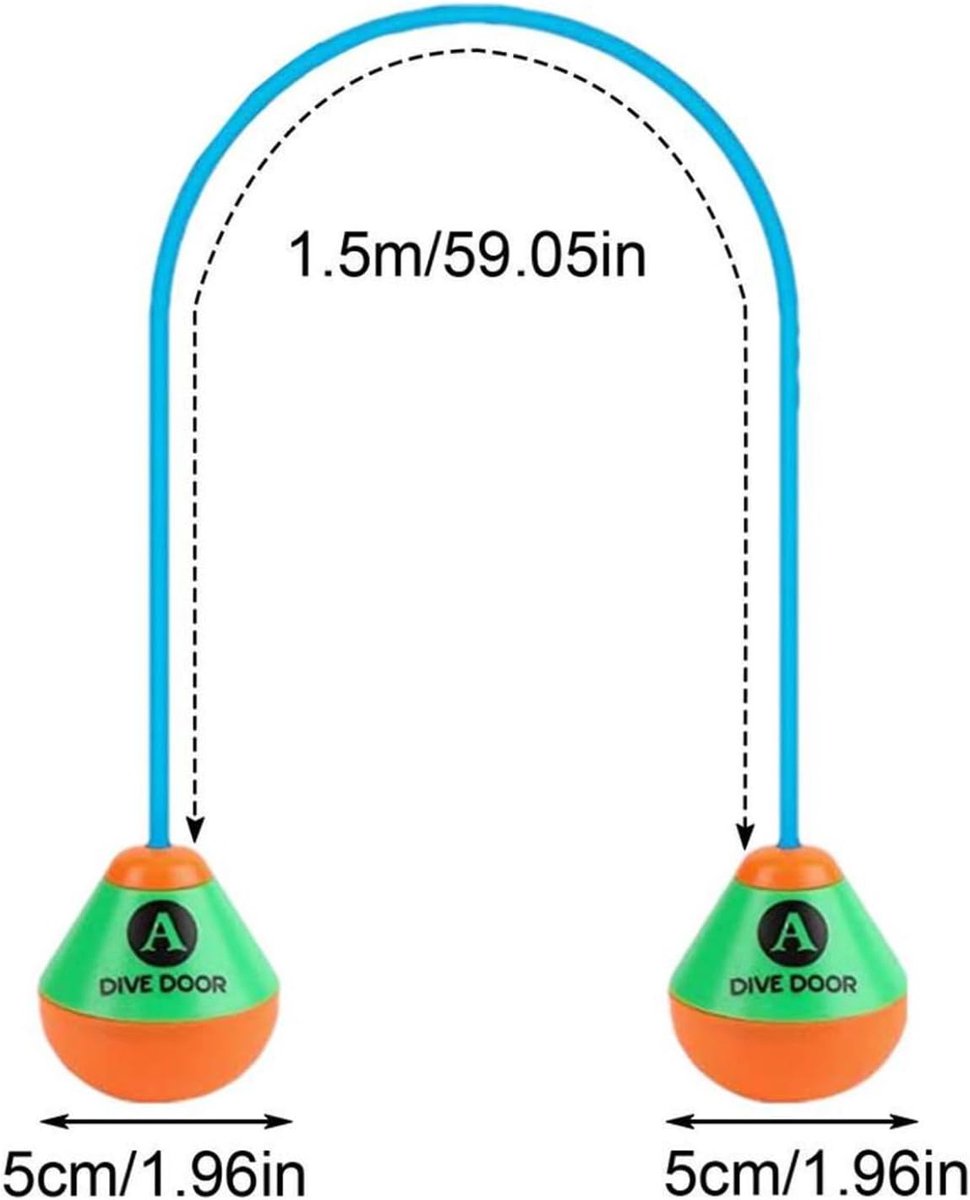 Zwemspeelgoed voor kinderen - Duikdeur waterspel - Onderwater plezier - Vormt boog - 1.5 meter - Blauw Oranje – foto 7