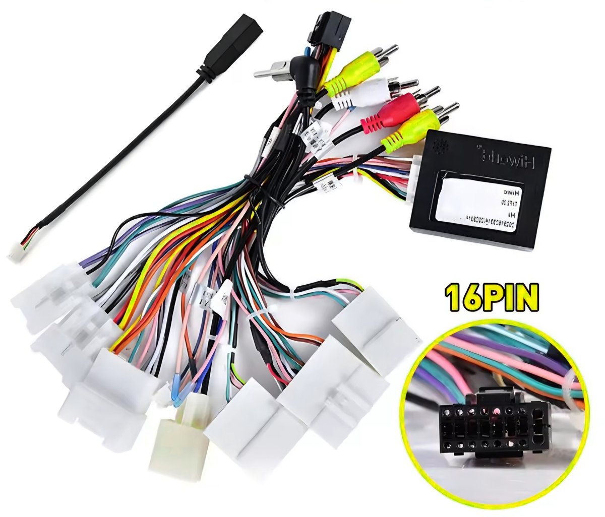 Iso kabelset met canbus decoder voor Carplay en autoradio met JBL versterker | Geschikt voor o.a. Toyota Corolla Aygo Verso Avensis Rav4 Auris Yaris Prius Hiace Hilux Terios | kabel adaptor stekker connector aansluiting verloopstekker | 2000 - 2016