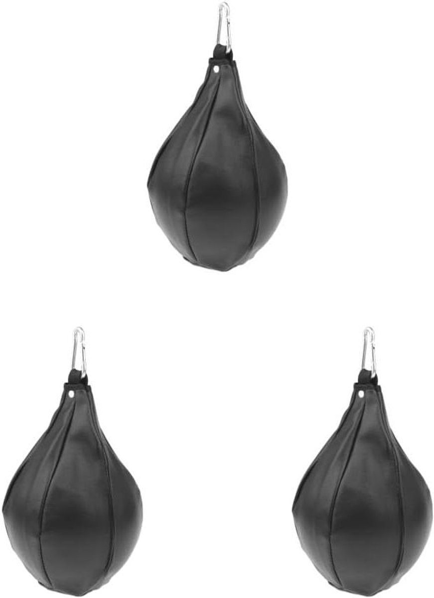 Boksbal - Training Bal - Uithoudingsvermogen Trainen - Peervormig Ontwerp - 30 x 19 cm - Zwart Rood