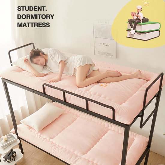 Vloermatras - Opvouwbaar Matras - Comfortabel Slapen - Hoge Dichtheid Schuim - 120x200cm - Roze — afbeelding 3