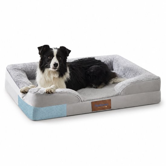 Pawhaven Orthopedische Hondenmand 90x65 cm - Hondenbed Grote Hond - Dierenmand - Hondenkussen - Voor middelgrote tot grote honden