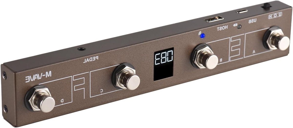 Draadloze MIDI Controller - Voetpedaal - Muziek Maken - APP Controle - 21 cm - Bruin