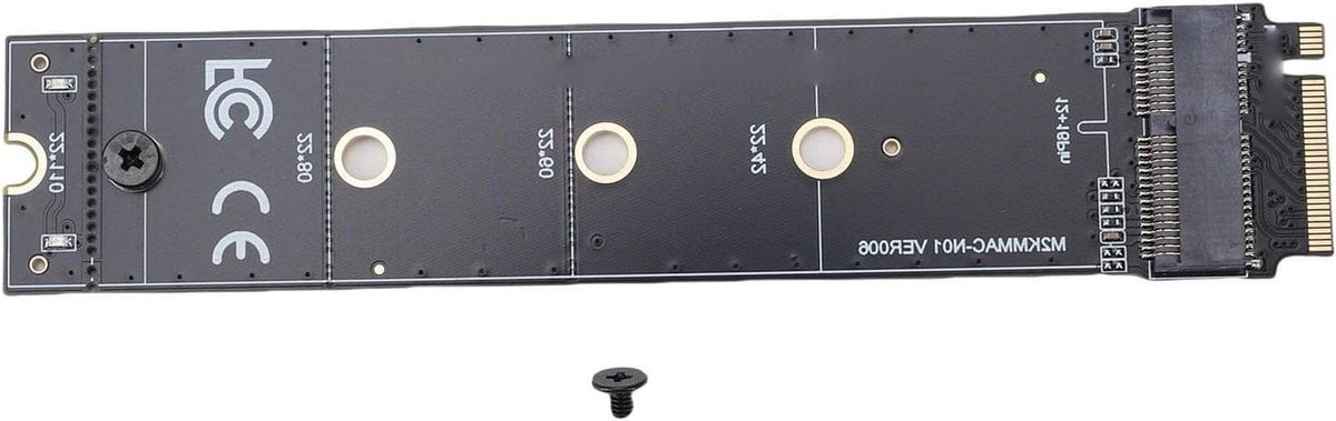 SSD Adapterkaart - Converter M.2 - Opslag Uitbreiden - PCIe 4.0 Snelheid - 12+16 Pin - Zilver