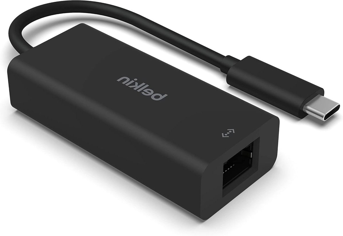 USB-C Ethernet Adapter - Netwerk Adapter - Sneller Internet - 2.5 Gbps Snelheid - 90 mm Kabel - Zwart