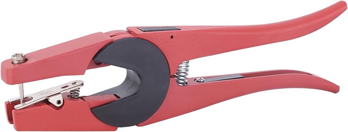 Oormerktang Vee - Tagging Tool - Dieridentificatie - Duurzame Staalconstructie - 24 cm - Rood