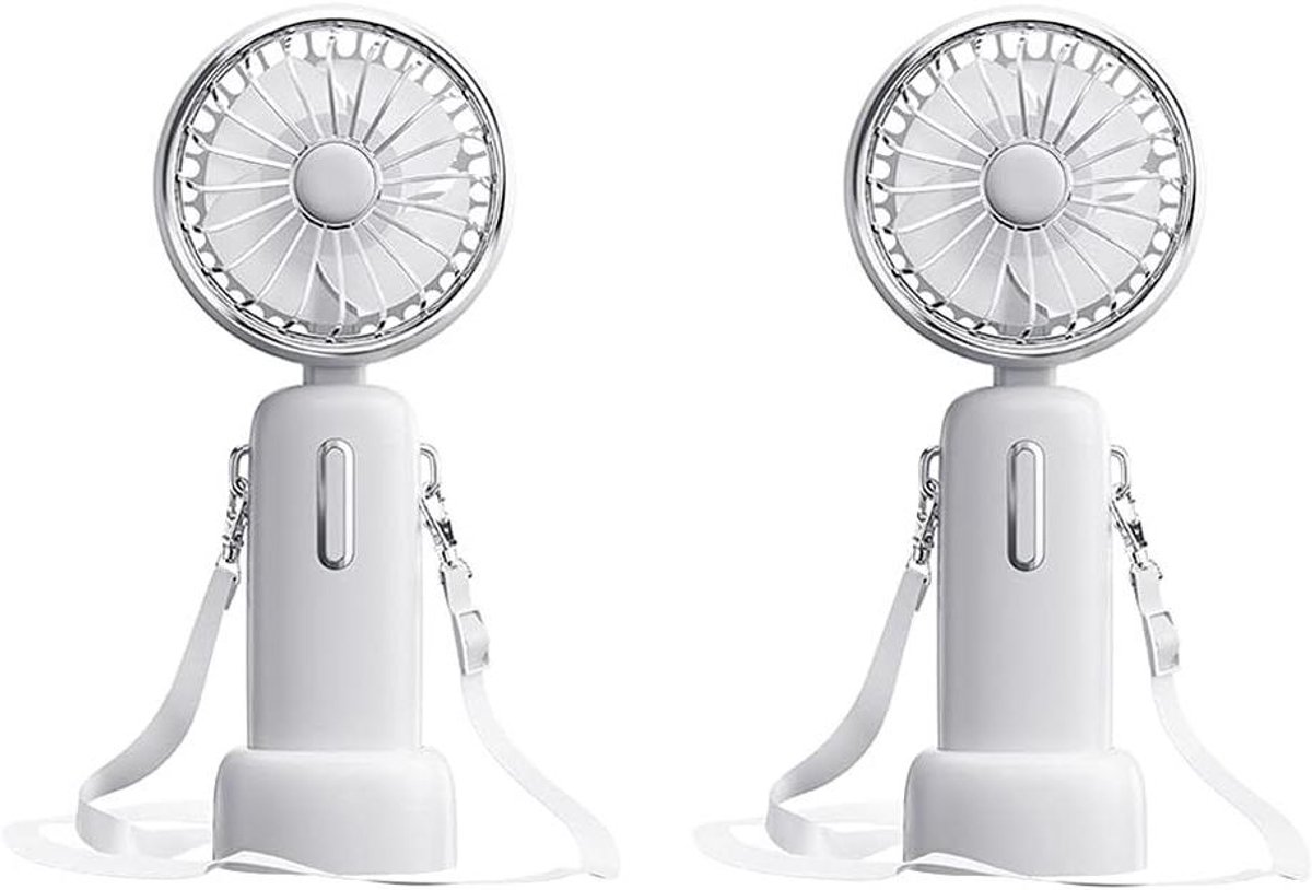 Draagbare Mini Ventilator - Opvouwbare Elektrische Fan - Persoonlijke Koeling - 3 Snelheden Stil - 2 Stuks - F