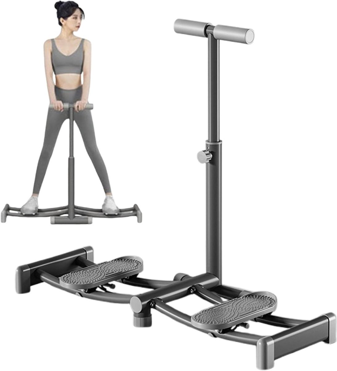 Ski Trainer - Heuptrainer - Lichaam Vormgeven - Opvouwbaar Ontwerp - 105 cm Lengte - Grijs