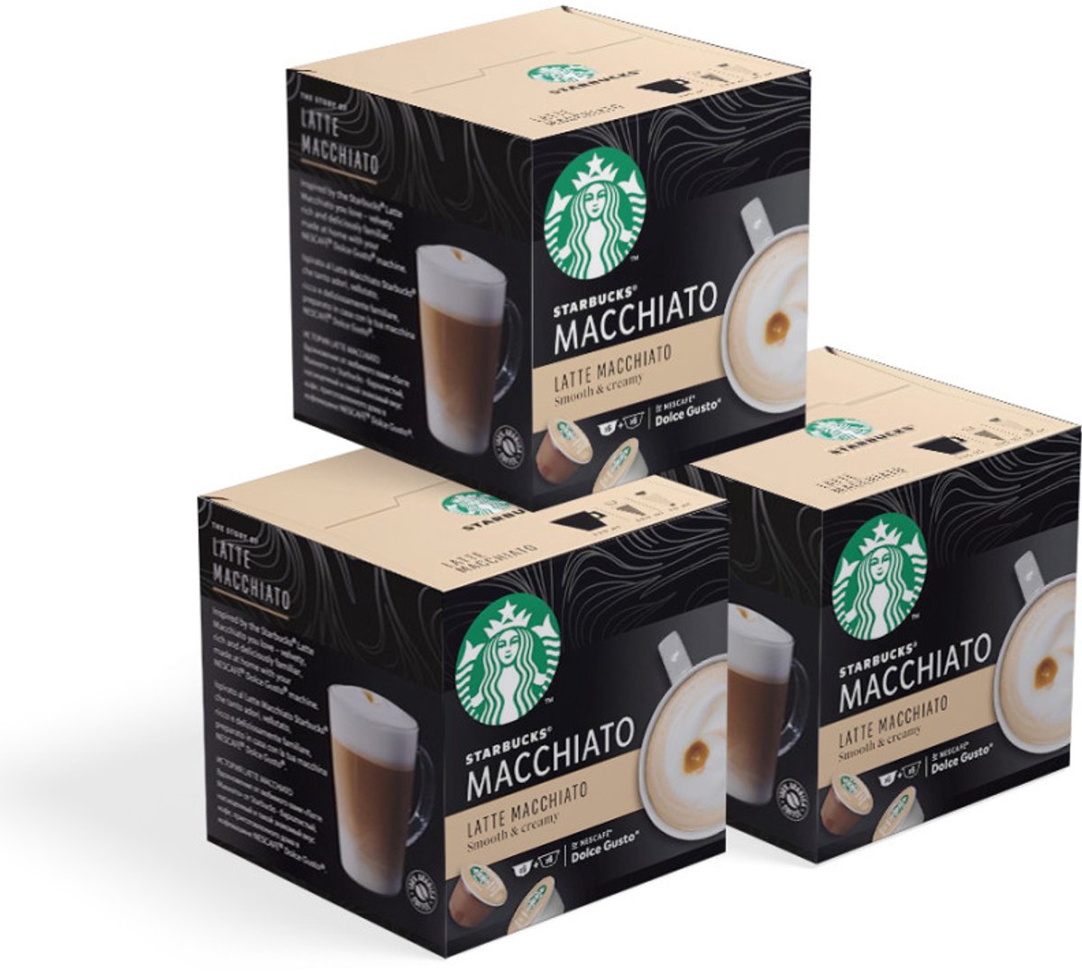 Set van Koffiecapsules die geschikt zijn voor NESCAFÉ® Dolce Gusto® Starbucks Latte Macchiato, 3 x 6 + 6 pcs.