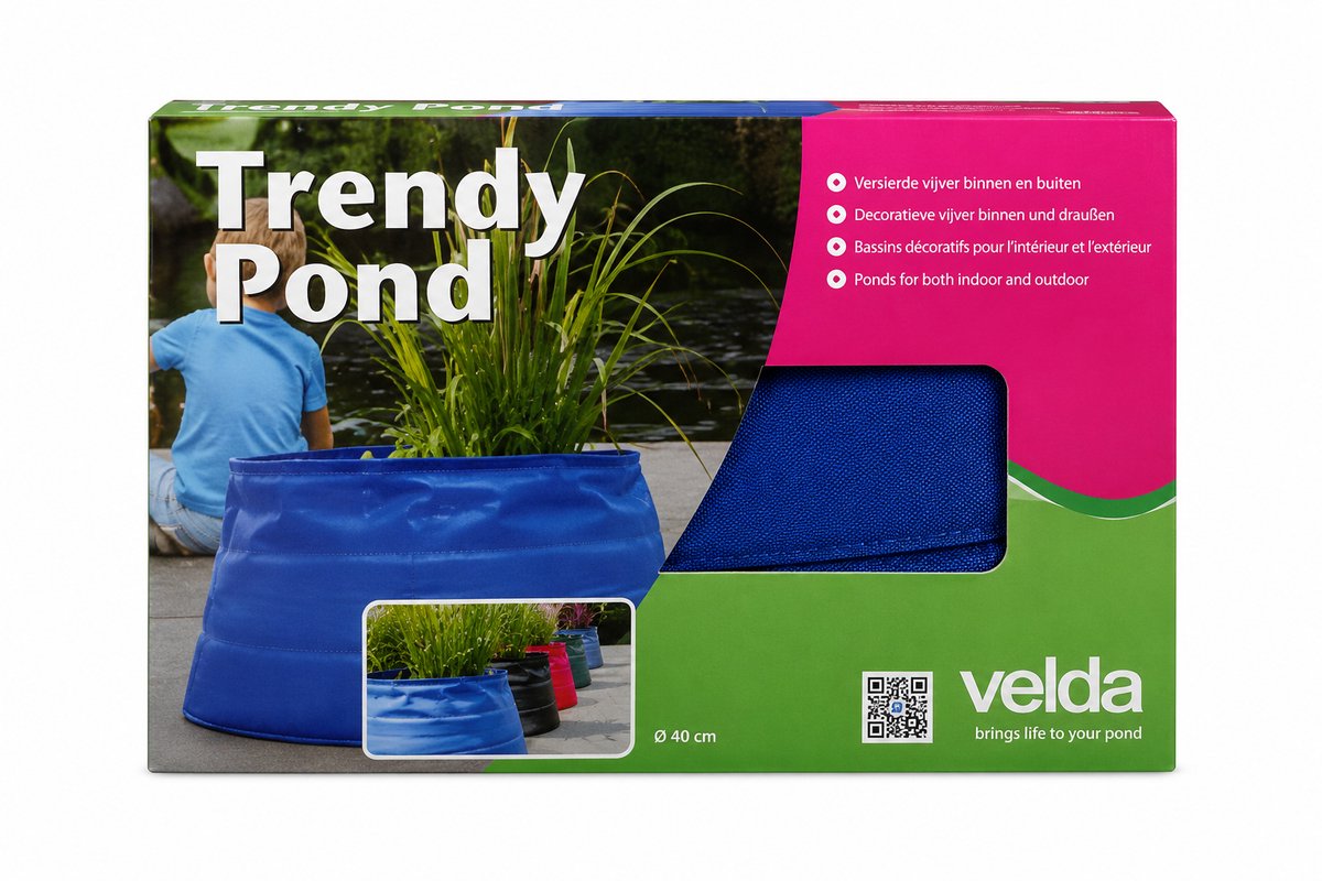 Velda Trendy Pond Mini Vijver – Binnen & Buiten Vijver – Ø40 cm – Decoratieve Waterbak – Compact Design Vijver