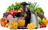 KitchenBrothers Slowjuicer - Juicer - Sapcentrifuge - BPA-vrij - Groenten en Fruitpers - 700ml - Met Pulpreservoir - Juice Maker - Grijs