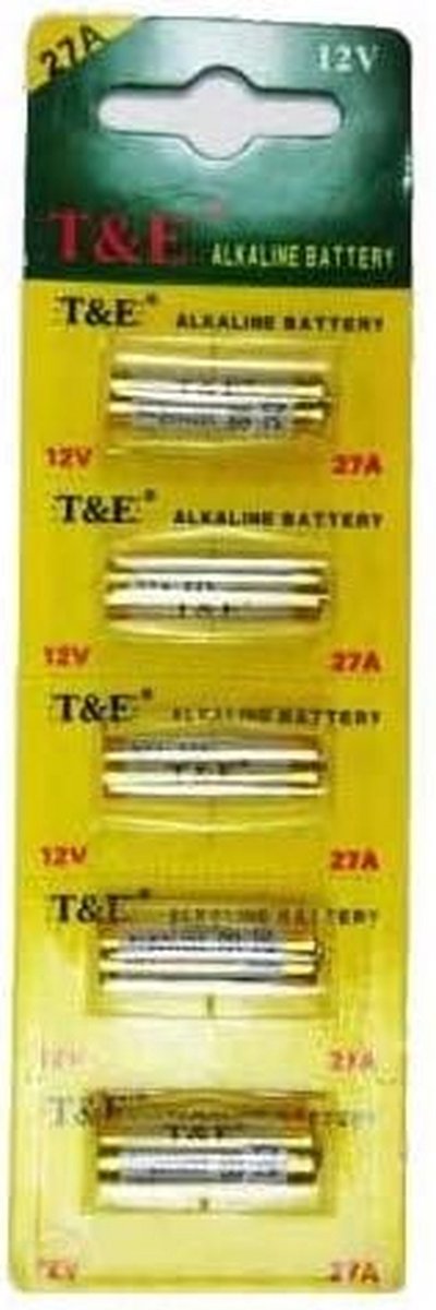 Set van 5 Batterijen 12V 27A voor Alarm- en Veiligheidssystemen