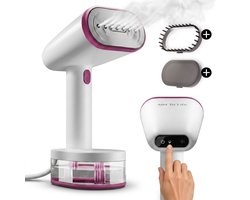 Kledingstomer - In 20 Sec. warm & binnen 2 minuten klaar - 2 Stoomstanden - Inclusief reistas - 1600W - Stoomapparaat stomer Kleding - Steamer - Handstomer