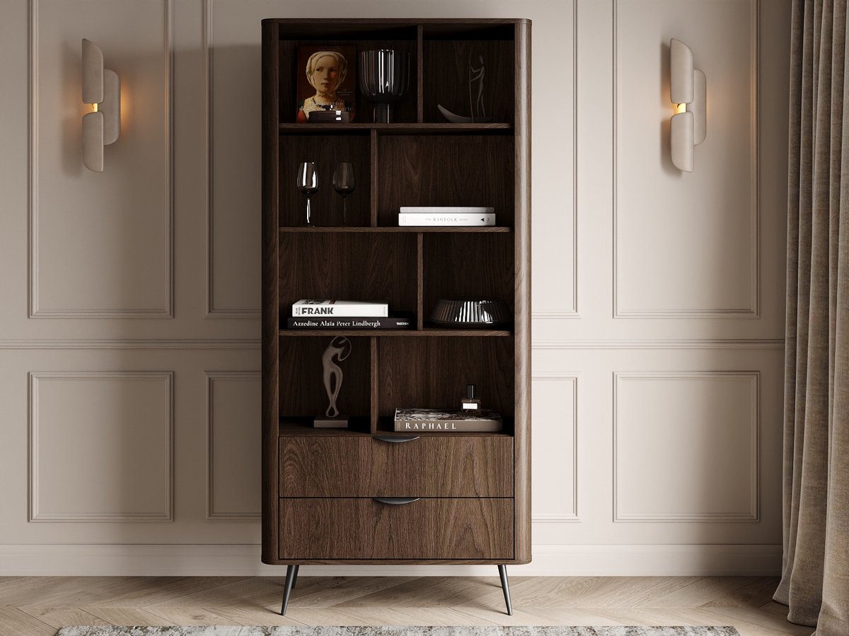 GrainGold - Magico - Boekenkast - Donker eiken - 88 cm