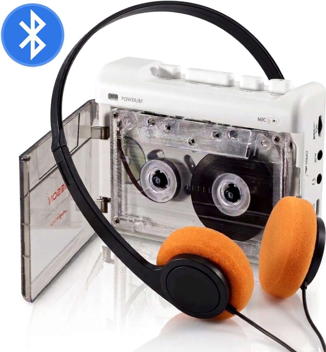 Walkman - Incl. Koptelefoon - Bluetooth - Geschikt voor Cassettebandjes - Draagbaar - Cassettespeler - Cassette Recorder - Alternatief Discman & MP3 Speler - Voice Recorder - Good Experience